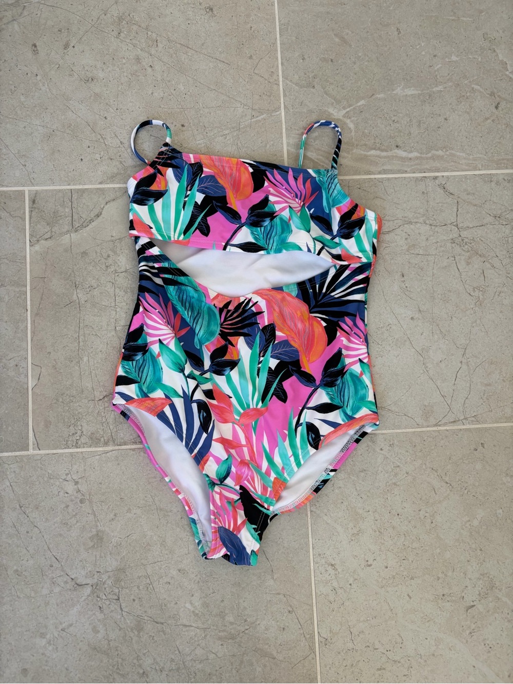 Kids Raisins Tropical Print One-Piece Swimsuit